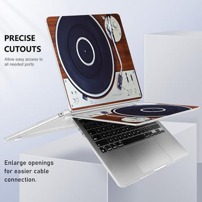 May Chen for MacBook Air 15 inch Case M5 M4 M3 M2 2026 2024-2023, Model A3448 A3241 A3114 A2941, Closes Seamlessly Hard Shell Laptop Cover with Keyboard Cover, Retro Music Machine - color: Retro Music Machine