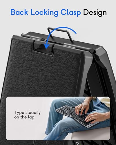 MoKo Ergonomic Foldable Keyboard, Split Portable Folding Bluetooth Keyboard | Ultra Slim for Business Travel, Rechargeable Wireless Keyboard, for iOS/Android/Windows Tablet PC Smartphone
