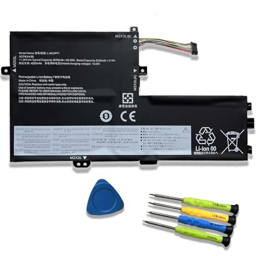 L18C3PF7 Laptop Battery Replacement for Lenovo IdeaPad S340-14API 14IIL 14IML C340-15IIL 15IWL Flex-15IWL 15IML Series Notebook L18L3PF2 L18M3PF7 L18L3PF3 L18M3PF6 L18C3PF6 11.25V 52.5Wh 4670mAh - size: 8.58×4.25×0.27 in L18C3PF7