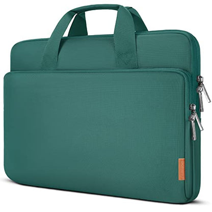 DOMISO 15.6 inch Laptop Case Sleeve Protective Cover Compatible with 16 inch MacBook Pro M4 M3 M2/Pro Max,15.6-16 inch HP Dell ASUS Lenovo Chromebook,Waterproof Computer Cases Bag with Handle,Green - color: Green, size: 15.6 inch