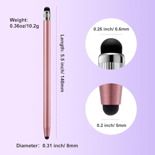 ChaoQ Stylus Pen for Touchscreen, 10pcs High Sensitivity and Precision Stylus Pen for iPad iPhone Android Compatible and All Touch Screens (Black/Rose Gold) - color: 10 Black Rose Gold