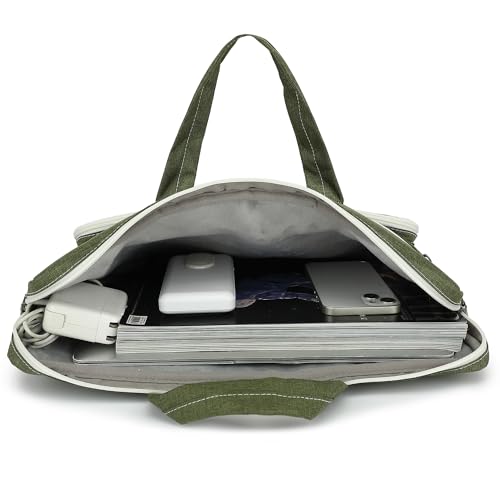 DACHEE Laptop Shoulder Bag for 15 Inch/15.6 Inch Macbook Pro - color: New Military Green