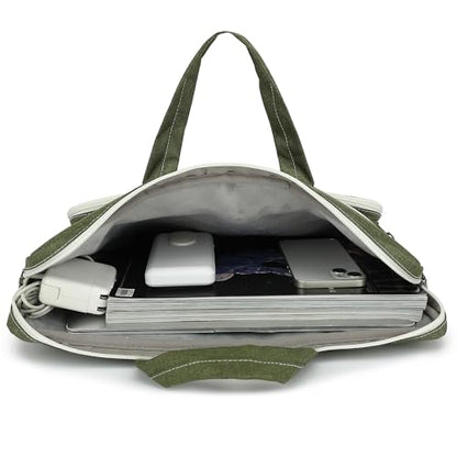 DACHEE Laptop Shoulder Bag for 15 Inch/15.6 Inch Macbook Pro - color: New Military Green