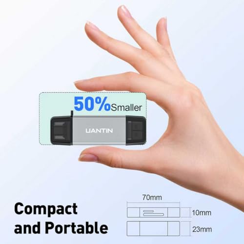 UANTIN SD Card Reader USB C, Dual Slots USB A & USB C Memory Card Adapter for MicroSD, SDHC, SDXC, Simultaneous Read & Write Slot Compatible Laptop, iPhone 17, MacBook Neo/Pro/Air, iPad Pro, Android
