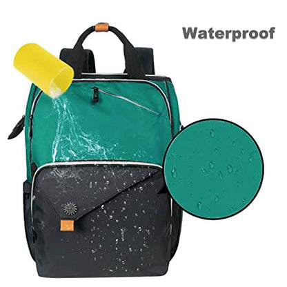 Hap Tim Womens Laptop Backpack, Travel Backpack for Women, Work bag, Nurse bag, Carry on Backpack, Nurses Week Gifts for Women（7651-MB） - color: Dark Green