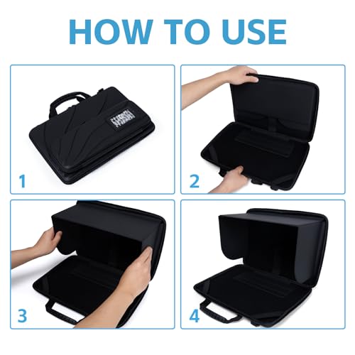 Laptop Sun Shade Bag for 13-14 Inch,Chromebook Protective Sleeve Case Blocks Sunlight with Portable Shield Cover for Working Outside,Protects Privacy, Anti-Glare, Computer Hard Shell (Patent Pending) - size: 13-14inch
