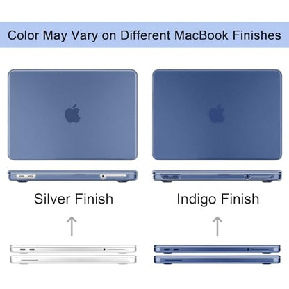 Batianda CrystalMist Case for MacBook Neo 13 Inch 2026, Frosted Indigo | 4-in-1 Bundle Official Color Matched, Frosted Translucent Shell, Anti-Fingerprint Matte Finish, Slim Lightweight Protection - color: Matte Indigo