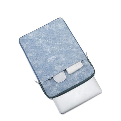 Kinmac 360° Protective Vertical Laptop Sleeve Case Cover Bag (Blue Denim PU, 12.5 inch-13.3 inch) - color: Blue Denim PU, size: 12.5 inch-13.3 inch