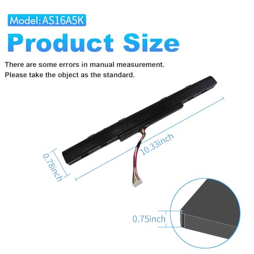 AS16A5K AS16A8K 4ICR19/66 Battery for Acer Aspire E15 E5-575 N16Q2 E5-576G | E5-575G E5-475 F5-573 E5-575-52JF E5-575-33BM E5-575G-76YK E5-575-54SM E5-575G-57D4 E5-576-392H E5-575-54E8 KT.00605.002