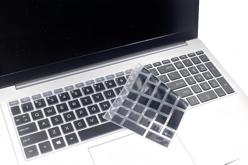 Silicone Keyboard Skin Cover Compatible for HP OmniBook 5 AI 16" 16-ag 16-af 16-ba 16-bc 16z-ag100 16z-bc100 Series Laptop 16-af1037nr 16-bc1047nr (NOT for OmniBook 5 16-fb/cf 14-he/fp Series) (Black) - color: Black