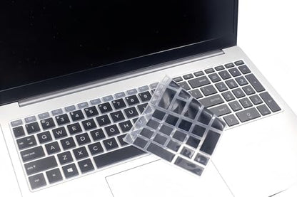 Silicone Keyboard Skin Cover Compatible for HP OmniBook 5 AI 16" 16-ag 16-af 16-ba 16-bc 16z-ag100 16z-bc100 Series Laptop 16-af1037nr 16-bc1047nr (NOT for OmniBook 5 16-fb/cf 14-he/fp Series) (Black) - color: Black