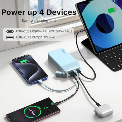 NOBIS Power Bank 90W 20000mAh Laptop Portable Charger - color: Blue