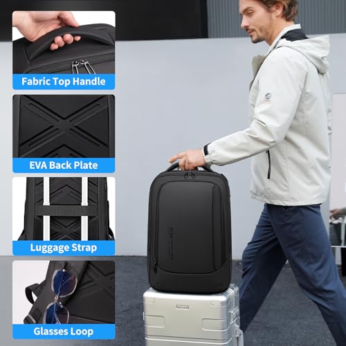 FENRUIEN Laptop Backpack for Men, 15.6 Inch Work Backpack, Water-Resistant 1800D Oxford for Office/Commute/Travel - style: Commuter Backpack