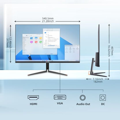 CUNPU 24 Inch Touchscreen Monitor, 10 Point Touch, FHD 1080P 75Hz IPS Screen, 100% SRGB, VESA Wall Mountable, Tilt Adjustment, VGA HDMI USB for PC, Laptop Business & Work Station, Warehouse - size: 24.0