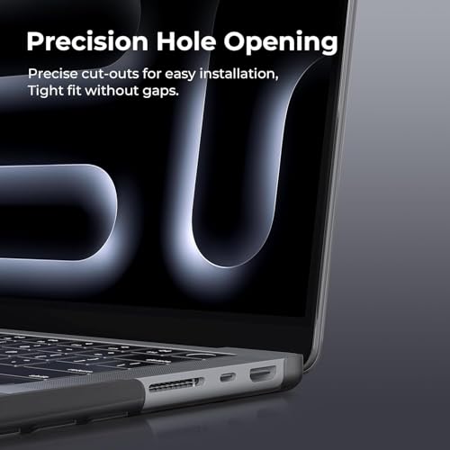 BlueSwan Flexible Case for MacBook Pro 16 inch, M5-M1 Pro/Max 2026-2021 | Anti-Scratch Protective Laptop Cover with Grippy Matte Texture, Seamless Fit and Lightweiht, Frosted Black - color: Frosted Black, size: Pro 16-inch (2026-2021)