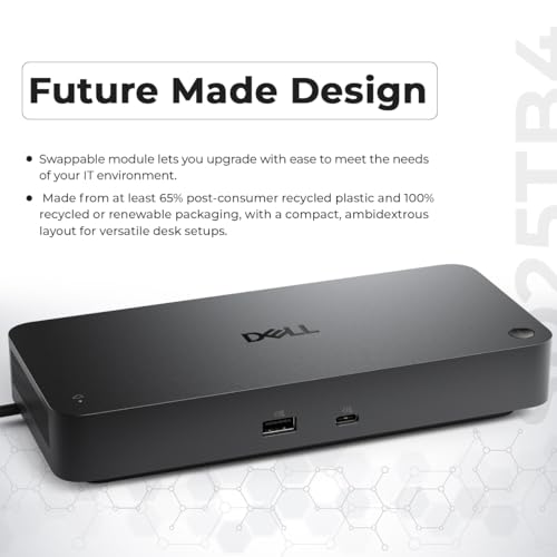 Dell SD25TB4 Pro Thunderbolt 4 Smart Dock - Supports 8k Display, 3 Years Warranty with 180W Adapter, HDMI, DisplayPort, Thunderbolt Cable, Cloth - USB C Docking Station Hub with Accessories