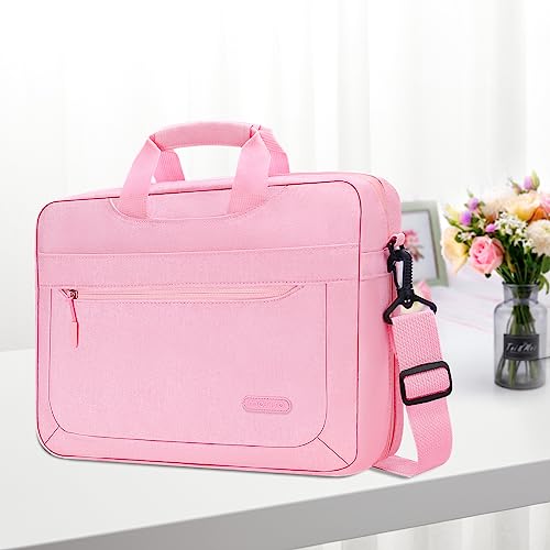 MOSISO Laptop Bag 13.3 inch, 13-14 inch Computer Bags | Compatible with MacBook Neo 13/ Air 13/13.6/ Pro 13/14, Laptop Messenger Bag with Adjustable Depth at Bottom, Pink - color: Pink, size: 13.3 inch