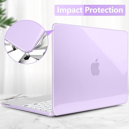Batianda CrystalAir Case for MacBook Neo 13 Inch 2026, Crystal Violet | 4-in-1 Bundle Ultra Clear Slim Hard Shell, Lightweight Everyday Protection for MacBook Neo 13 Inch 2026 Model A3404 - color: Crystal Violet