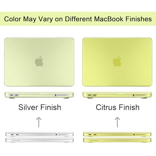 Batianda CrystalMist Case for MacBook Neo 13 Inch 2026, Frosted Citrus | 4-in-1 Bundle Official Color Matched, Frosted Translucent Shell, Anti-Fingerprint Matte Finish, Slim Lightweight Protection - color: Matte Citrus
