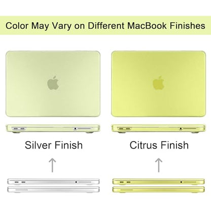 Batianda CrystalMist Case for MacBook Neo 13 Inch 2026, Frosted Citrus | 4-in-1 Bundle Official Color Matched, Frosted Translucent Shell, Anti-Fingerprint Matte Finish, Slim Lightweight Protection - color: Matte Citrus
