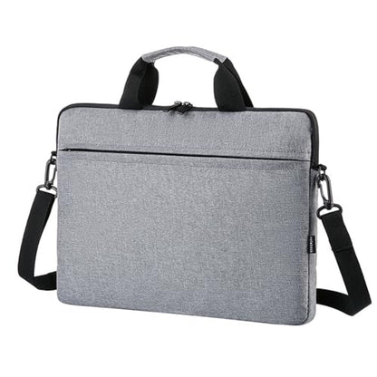 Laptop Bag Water-resistant Laptop Sleeve Case with Shoulder Straps & Handle, Computer Slim Briefcase - color: Grey, size: 14