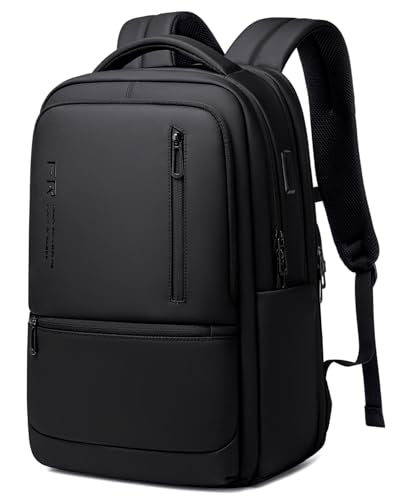 Fenree.geer Expandable Travel Laptop Backpack, 15.6 Inch Computer Backpack with USB Charging Port, Water Resistant Black Mens Laptop Bag - style: Travel Backpack