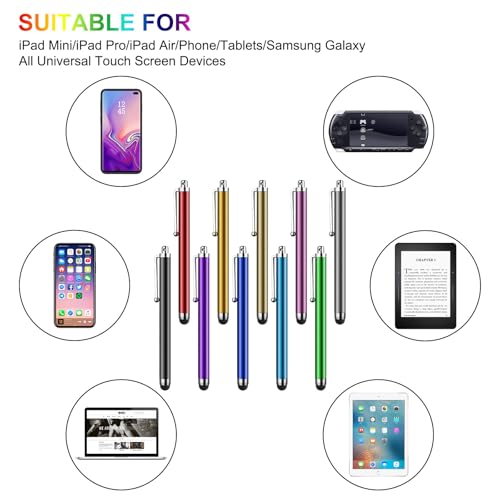 Stylus Pens for Touch Screens,SLKIJDHFB 20 Pack Universal Capacitive Touch Screen Pens for iPad,Tablets,Samsung Galaxy,Smartphones,All Universal Touch Screen Devices - color: 20Color