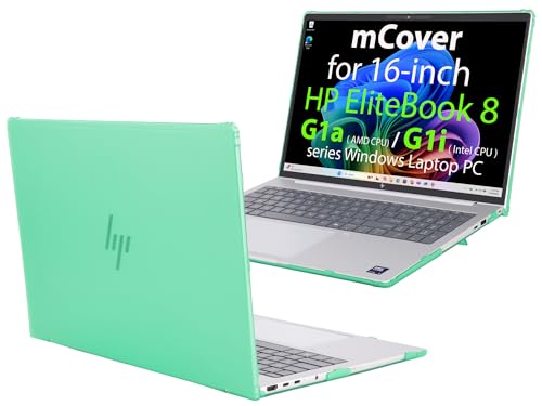 mCover Case Only Compatible for 2025～2026 16" HP EliteBook 8 G1a (AMD) | G1i (Intel) 16 inch Windows Notebook AI PC (Not for Other HP Models)- Green - color: Green