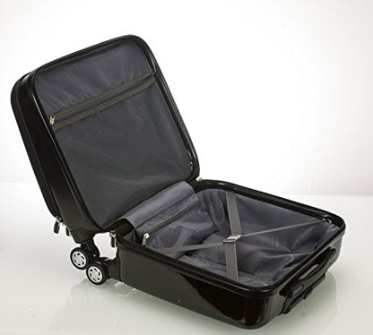 Rockland Revolution Hardside Rolling Computer Case, Carry-On, Black - color: Black