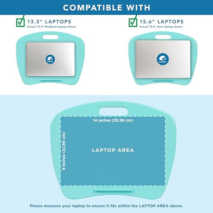 LAPGEAR Basic Lap Desk – Aqua Sky, Fits 15.6” Laptops - color: Aqua Sky