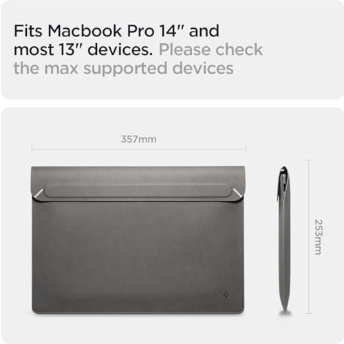 Spigen Valentinus Protective Laptop Sleeve, 14-Inch MacBook | For MacBook Neo/Pro/Air M1-M5 Chips (2018-2026) - City Gray - color: City Gray, size: 14-inch