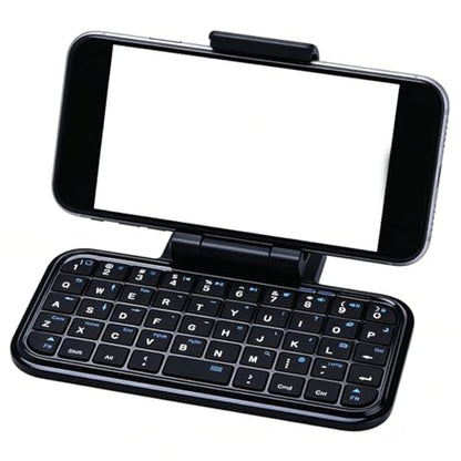 Fabater Bluetooth Keyboard, Wireless and Wired Dual Mode Portable Slim Design Travel Keyboard with Silent Keys and 300mAh Rechargeable Small for Laptop Tablet Phone (Backlit Black)