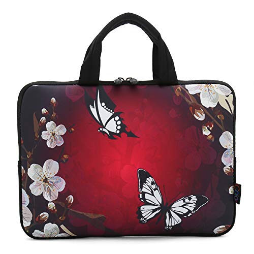 iColor 11 11.6 12 12.1 12.5 inches Laptop Carrying Bag Chromebook Case Notebook Ultrabook Bag Tablet Travel Cover Neoprene Sleeve ICB12-11 - color: Black White