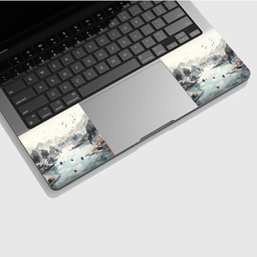 Universal Laptop Skin Sticker with 2 Wrist Pad Skins, Waterproof Scratch Resistant Vinyl Laptop Cover Decal, Cut to Fit for 11–15.6 Inch MacBook HP Dell Lenovo, Chinese Pastoral Painting - color: Chinese Pastoral Painting