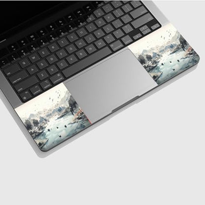 Universal Laptop Skin Sticker with 2 Wrist Pad Skins, Waterproof Scratch Resistant Vinyl Laptop Cover Decal, Cut to Fit for 11–15.6 Inch MacBook HP Dell Lenovo, Chinese Pastoral Painting - color: Chinese Pastoral Painting
