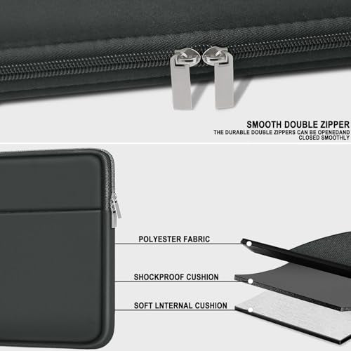 14 inch Laptop Case, Traveling Laptop Sleeve with Zippered Pocket, Shockproof Protective Carrying Briefcase Computer Bag for 14" MacBook Air/Pro, HP, Dell, Lenovo, Acer, Grey - color: Grey, size: 14 inch