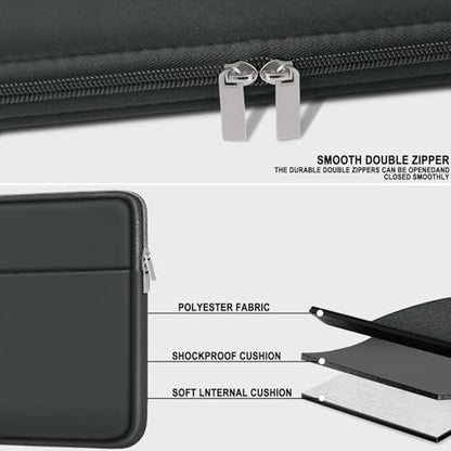 14 inch Laptop Case, Traveling Laptop Sleeve with Zippered Pocket, Shockproof Protective Carrying Briefcase Computer Bag for 14" MacBook Air/Pro, HP, Dell, Lenovo, Acer, Grey - color: Grey, size: 14 inch