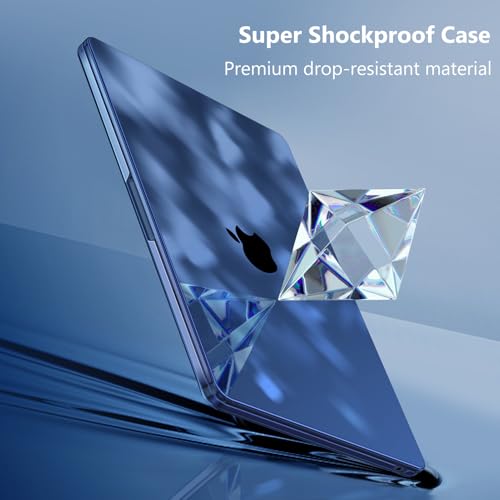 Fintie Case for MacBook Air 13.6 Inch A3449 A3240 A3113 A2681 (2022-2026 Release), [Ultra-Transparent] Slim Snap On Hard Shell Cover for MacBook Air 13 Inch with M2 M3 M4 M5 Chip, Crystal Midnight - color: Crystal Midnight