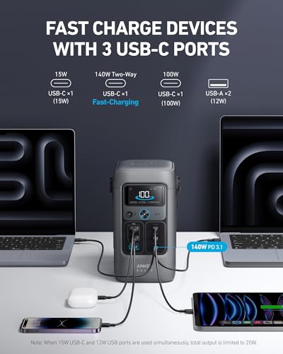 Anker SOLIX C200 DC Power Bank Station, 192Wh Portable Power Station, LiFePO4 Battery, 200W Solar Generator, for Outdoor Camping, Traveling, and Emergencies (No Wall Charger Included) - style: Anker SOLIX C200 DC