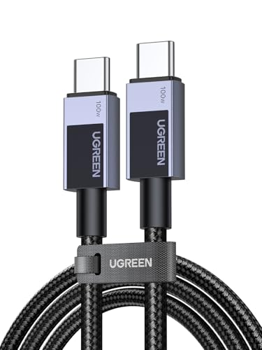 UGREEN 100W USB C Cable, Type C Charger Fast Charging, 10ft, Black | For iPhone 17/16/15, MacBook Pro/Air, iPad Pro/Air/Mini, Galaxy S26/S25/S24, Dell XPS, Pixel, Switch, and more - size: 10FT