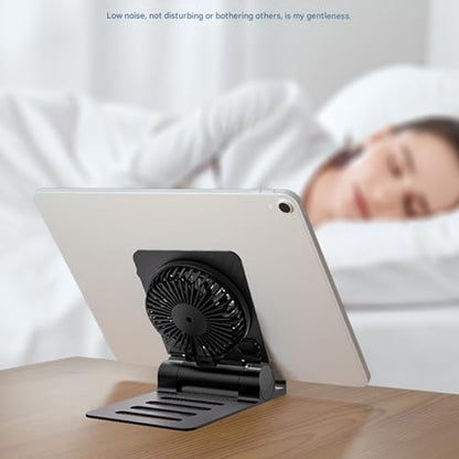 Tablet Cooling Stand with Powerful Cooling Fan Foldable Easy Storage for Travel Multifunctional Desktop Lazy Bracket Laptop Phone Stand