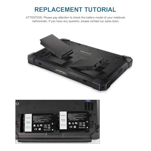 34Wh J7HTX Laptop Battery Replacement for Dell Latitude 7202 7212 7220 Rugged Extreme Tablet T03H T03H002 T03H T03H003 Series 02JT7D 2JT7D J82G5 FH8RW 0FH8RW DRPTJ VW5Y4 451-BBOR 451-BCCO 7XNTR - size: 4.09x2.48x0.59inch J7HTX