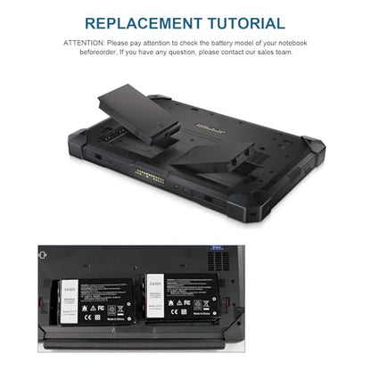 34Wh J7HTX Laptop Battery Replacement for Dell Latitude 7202 7212 7220 Rugged Extreme Tablet T03H T03H002 T03H T03H003 Series 02JT7D 2JT7D J82G5 FH8RW 0FH8RW DRPTJ VW5Y4 451-BBOR 451-BCCO 7XNTR - size: 4.09x2.48x0.59inch J7HTX