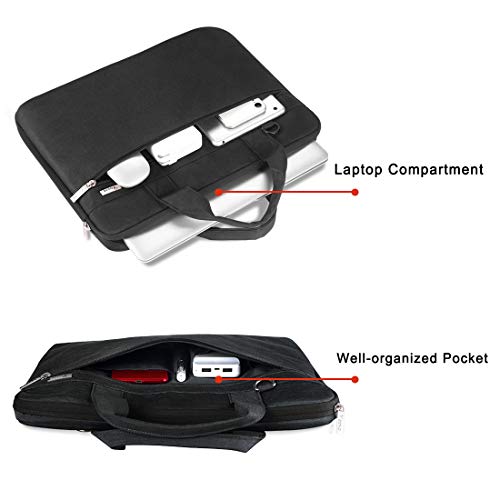 Voova Laptop Bag 15.6 Inch, 360° Protective Laptop Case Sleeve Compatible with MacBook Air 15 M2/M3/M4, MacBook Pro 15/16, 15-16” Lenovo Dell Hp, Waterproof Computer Bag Slim Briefcase, Black - color: Black, size: 14-15.6 inch