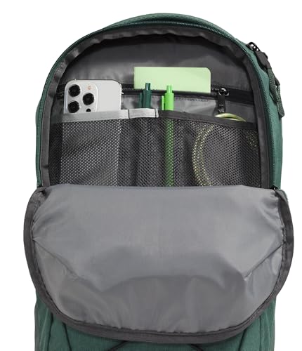 The North Face Jester Everyday Laptop Backpack, Duck Grn Dk Hth/Blk, OSFA | Commuter Daypack, Water Repellent, Laptop Sleeve - color: Duck Green Dark Heather/Tnf Black