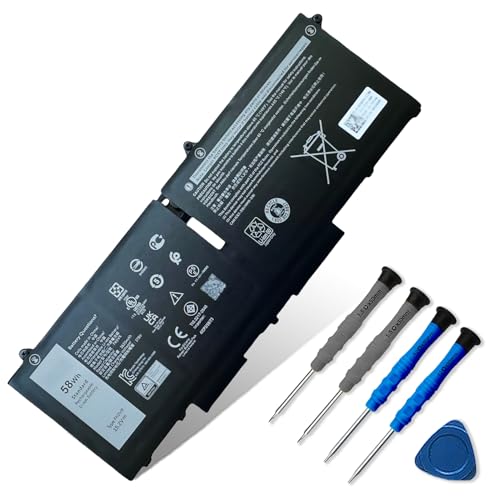 58Wh FK0VR Battery Compatible with Dell Latitude 5330 7330 7430 7530 Legion 5330 2-in-1/7330 2-in-1/7430 2-in-1 P133G P134G P135G P136G FKOVR 8H6WD 01VX5 404T8 51R71 8P81K 15.2V 3625mAh - size: 9.45*3.45*0.22 inch FK0VR