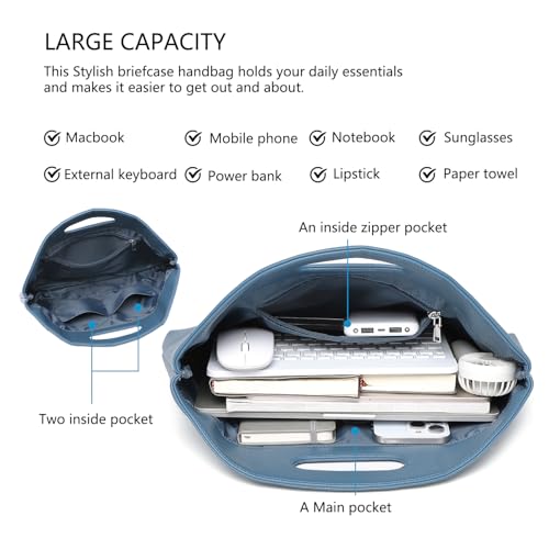 Official Document Computer Bag Stylishly Sleek with Multiple Compartments and Easy to Carry Design - color: Brussels Sprouts/Pu