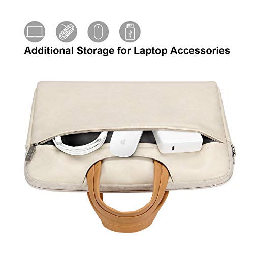 ARVOK 15 15.6 16 Inch Water-resistant Premium Leather Laptop Sleeve With Handle & Zipper Pocket/Notebook Computer Case/Ultrabook Tablet Briefcase Carrying Bag/Pouch Skin Cover For Acer/Asus