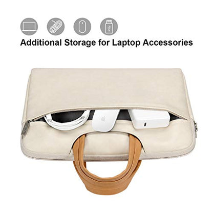 ARVOK 15 15.6 16 Inch Water-resistant Premium Leather Laptop Sleeve With Handle & Zipper Pocket/Notebook Computer Case/Ultrabook Tablet Briefcase Carrying Bag/Pouch Skin Cover For Acer/Asus