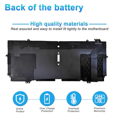 51Wh 52TWH Laptop Battery Replacement for Dell XPS 13 7390 2-in-1 Series Notebook P103G P103G001 P103G002 MM6M8 0MM6M8 XX3T7 0XX3T7 7.6V 4-Cell - size: 11.02*3.15*0.24inch 52TWH